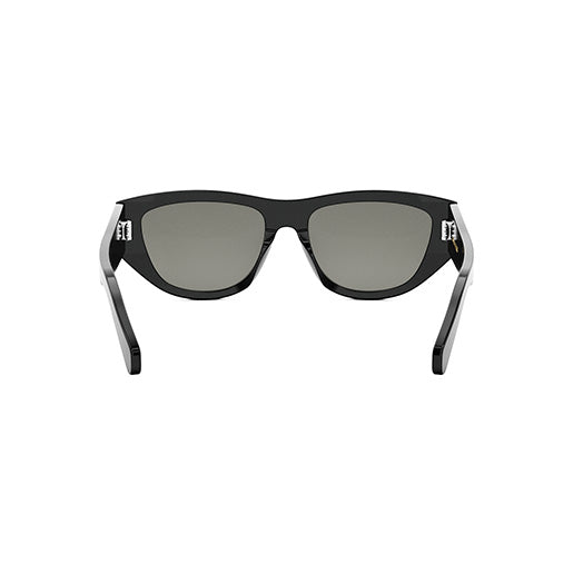 CL40278U 01A: occhiale da sole a gatta Celine Acetato Nero Lucido, Lenti Grigio Organico