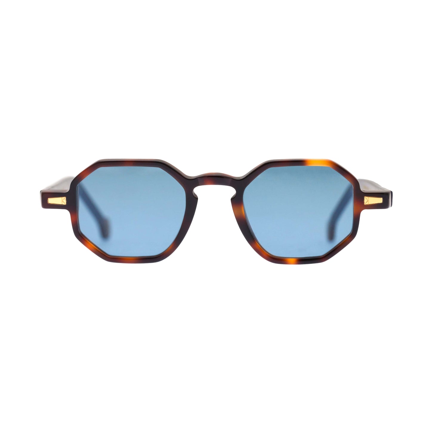 Kyme Occhiali da sole Avana - lente acquamarina Kyme Rio: occhiale da sole poligonale made in Italy