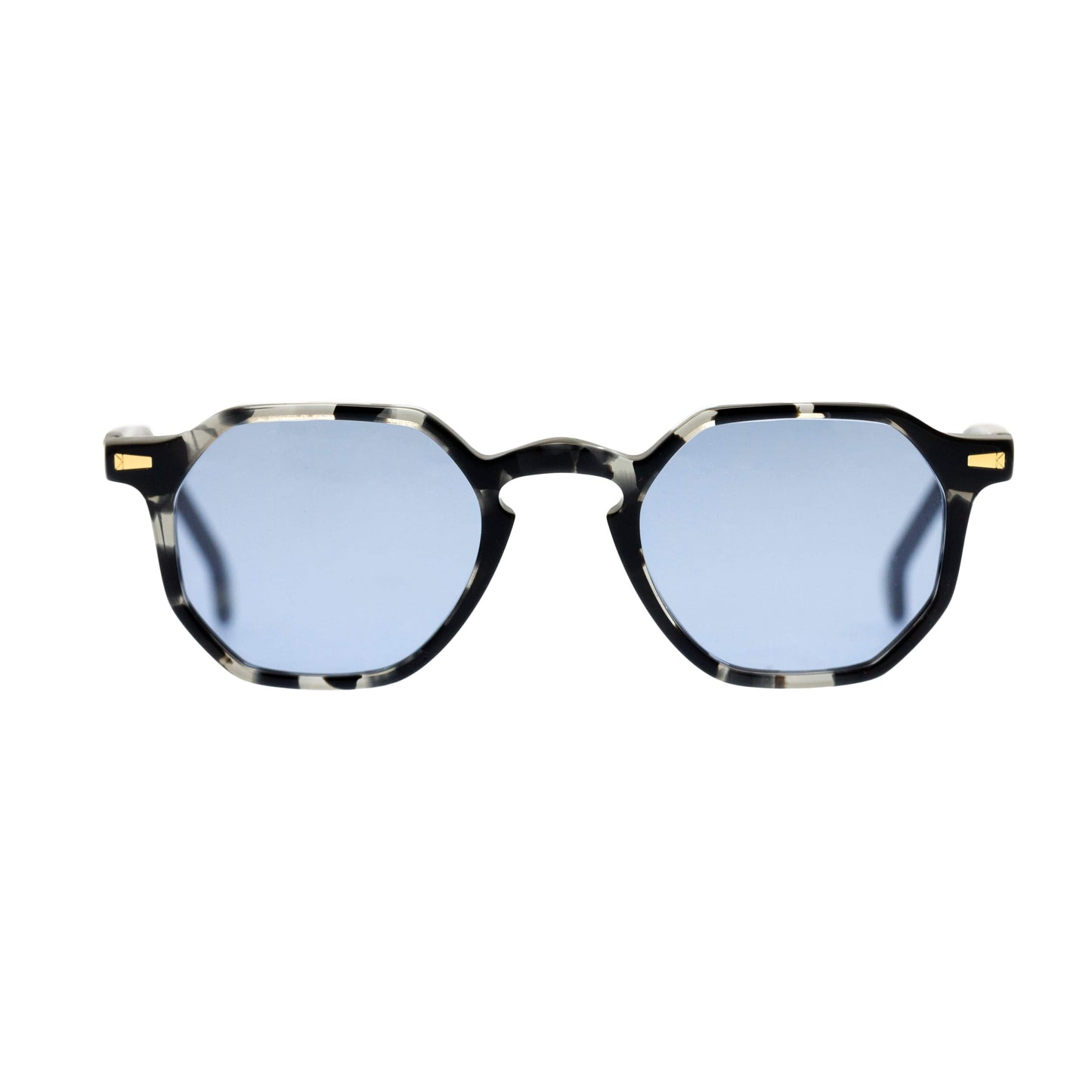 Kyme Occhiali da sole Camouflage nero - lente azzurra Kyme Alain: occhiale da sole pantos made in Italy