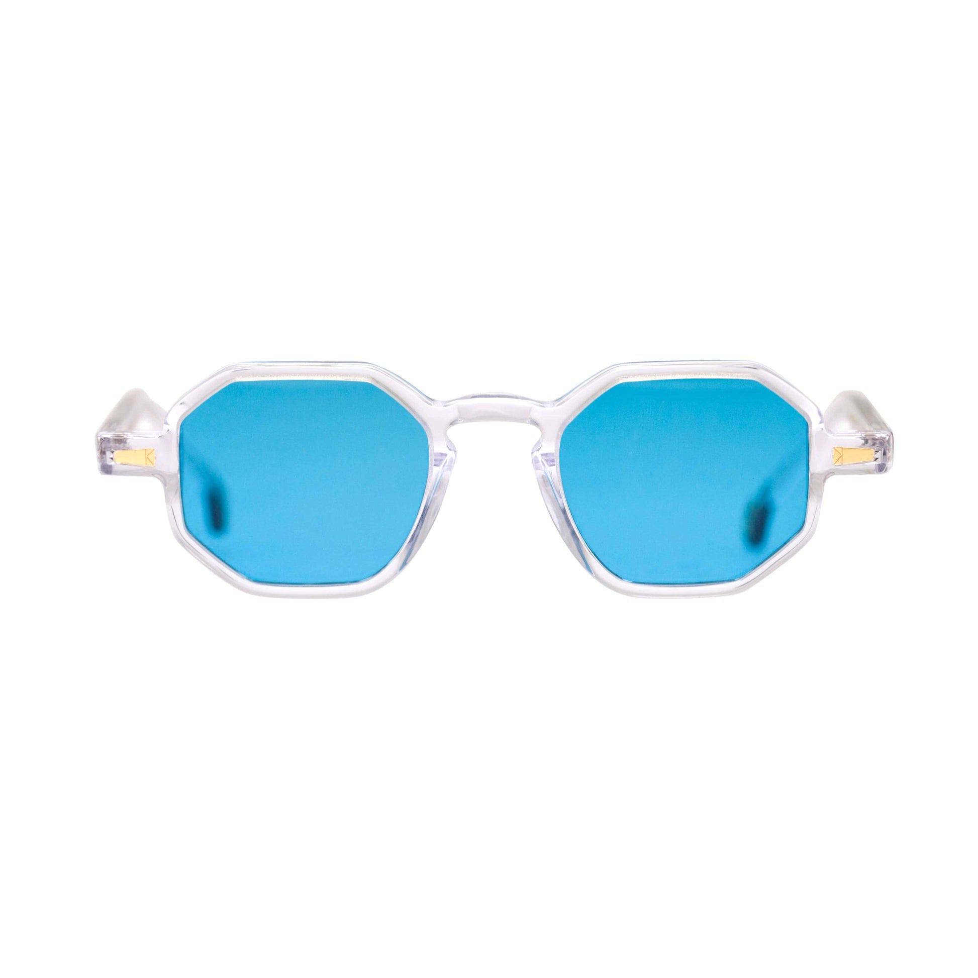 Kyme Occhiali da sole Ghiaccio - lente azzurra Kyme Rio: occhiale da sole poligonale made in Italy