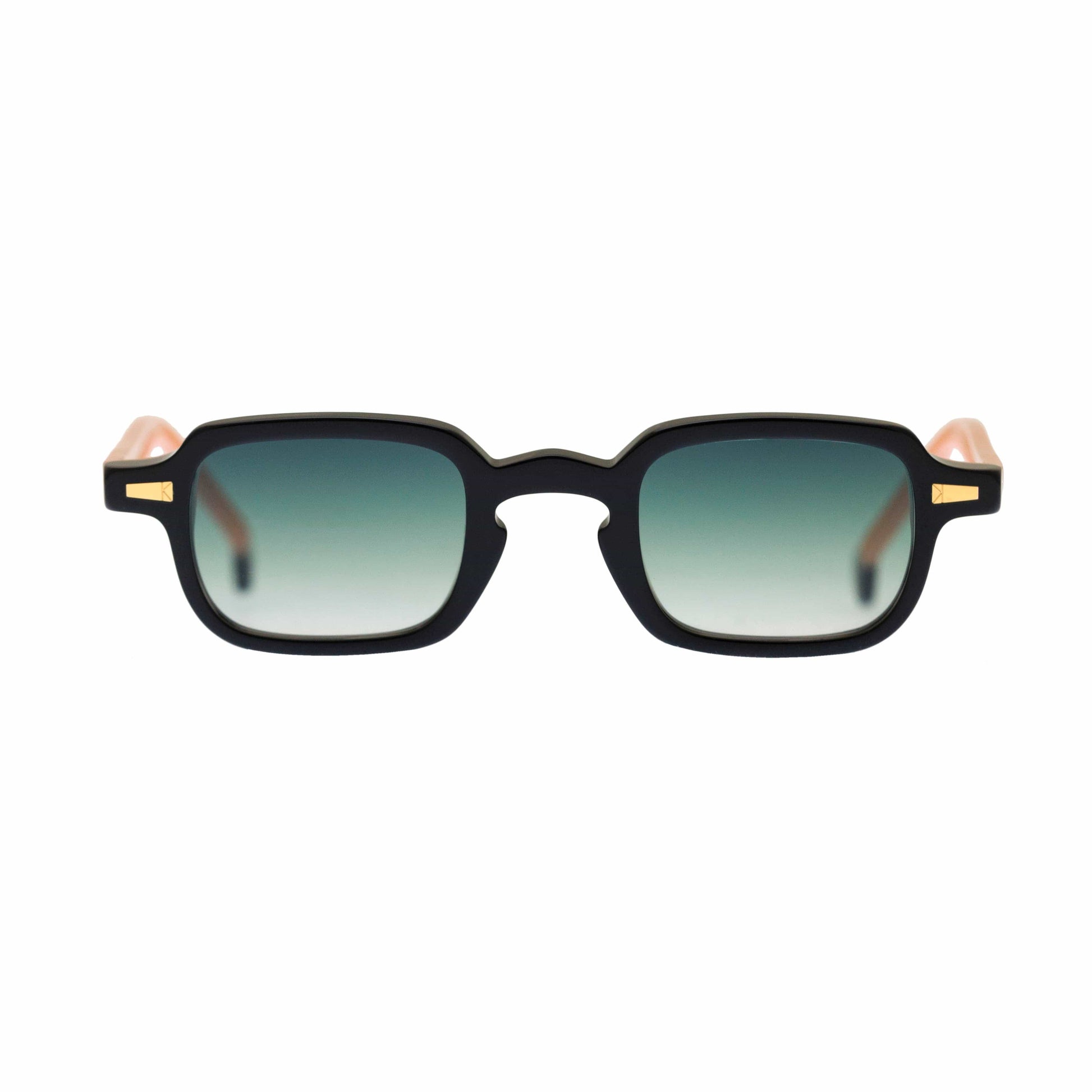 Kyme Occhiali da sole Nero e rosa - lente sfumata verde Kyme Gigi: occhiale da sole rettangolare