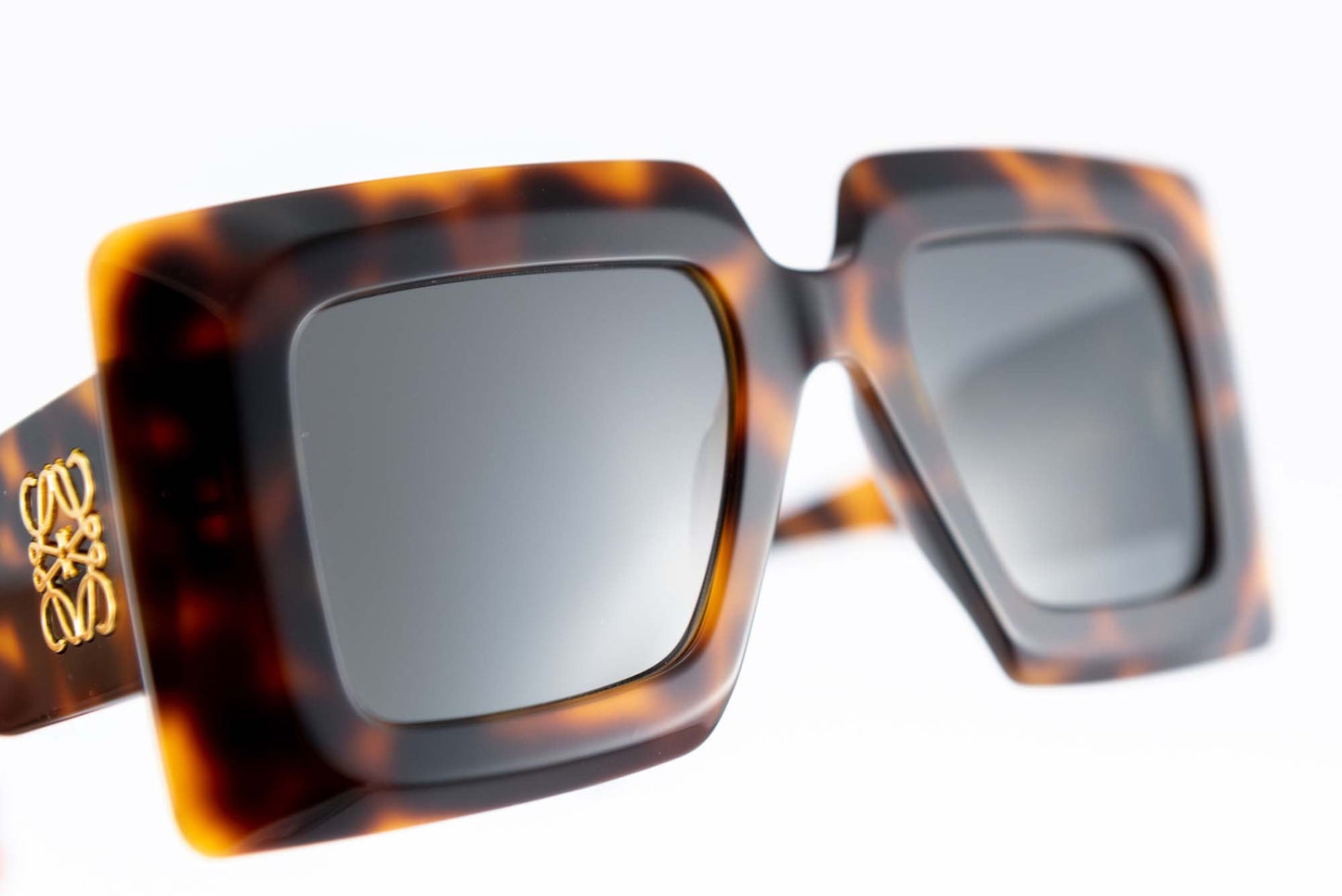 Loewe Occhiali da sole Acetato / Rettangolare LOEWE Occhiale da sole visore Chunky Anagram havana