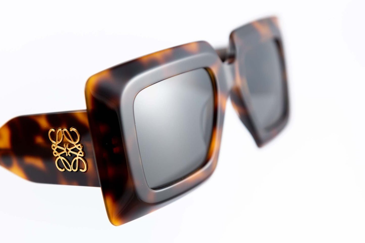 Loewe Occhiali da sole Acetato / Rettangolare LOEWE Occhiale da sole visore Chunky Anagram havana