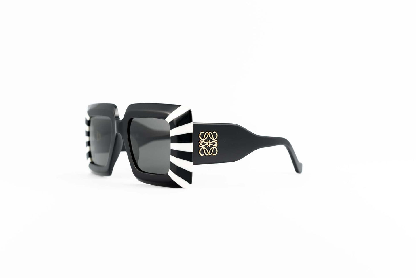 Loewe Occhiali da sole Acetato / Rettangolare LOEWE Occhiale da sole visore Chunky Anagram nero