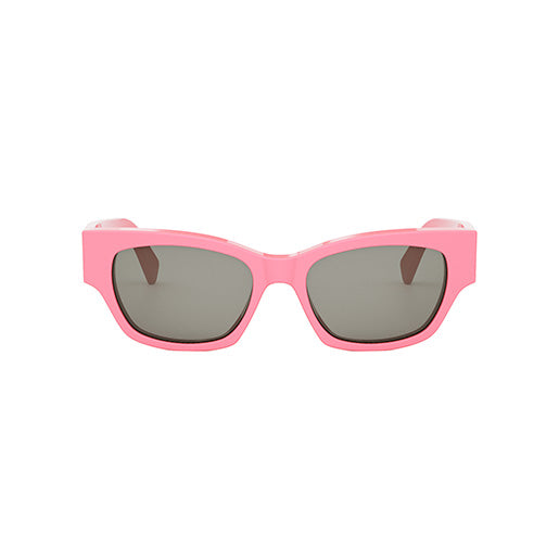 CL40197U 74A: occhiale da sole a gatta Celine Acetato Acetato rosa Lenti Grigio Organico