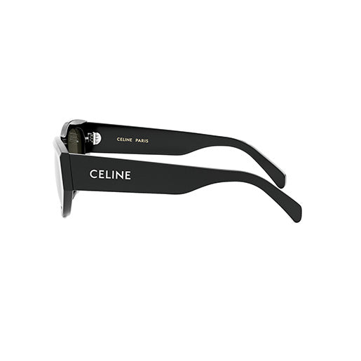 CL40278U 01A: occhiale da sole a gatta Celine Acetato Nero Lucido, Lenti Grigio Organico