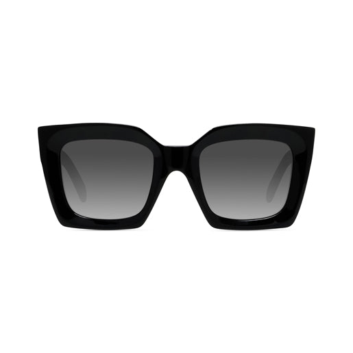 CL40130I 01B: occhiale da sole a gatta Celine Acetato Nero Lucido, Lenti Grigio Organico