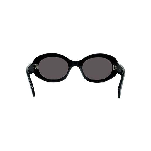 CL40194U 01A: occhiale da sole a gatta Celine Acetato Nero Lucido, Lenti Grigio Organico
