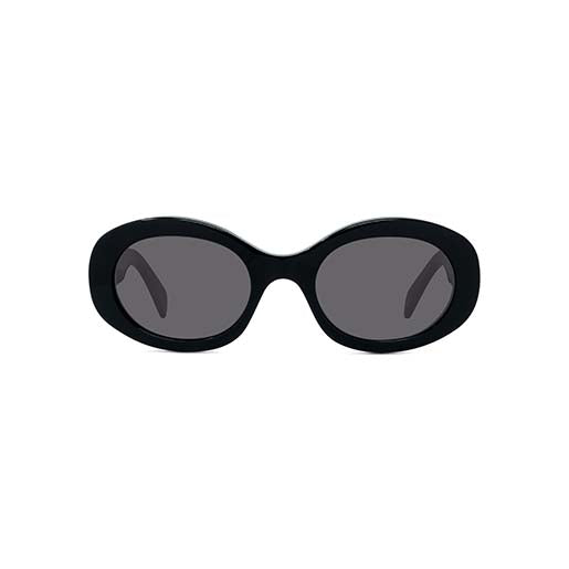 CL40194U 01A: occhiale da sole a gatta Celine Acetato Nero Lucido, Lenti Grigio Organico