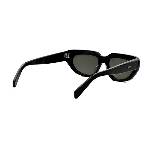 CL40273U 01A: occhiale da sole a gatta Celine Acetato Nero Lucido, Lenti Grigio Organico