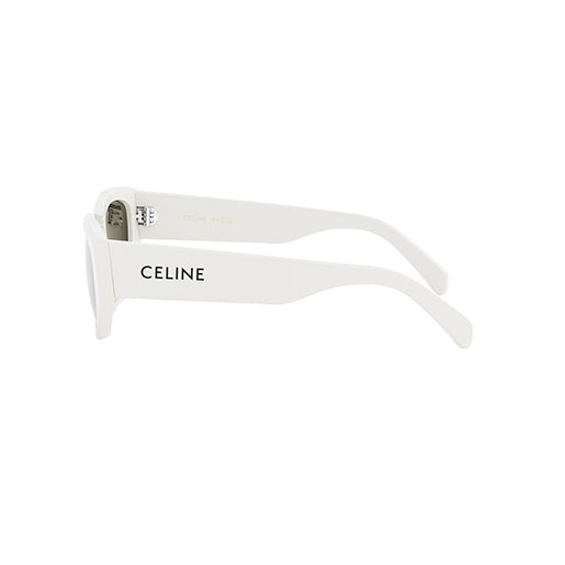 CL40278U 25A: occhiale da sole a gatta Celine avorio lucido lenti grigio organico