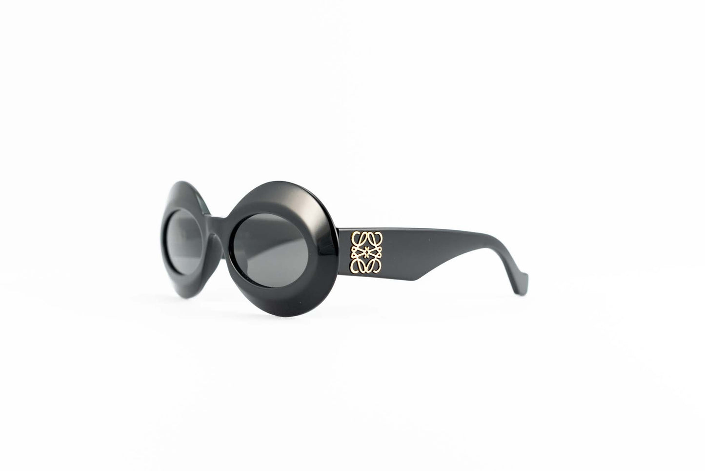 Loewe Occhiali da sole Acetato / Rettangolare LOEWE Occhiale da sole visore Anagram nero tondo nero