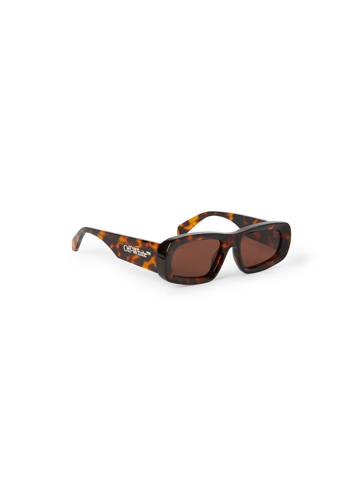 Off-White™ Occhiali da sole Havana marrone / Ovale Off-White Austin: occhiale da sole havana marroni con lenti marroni