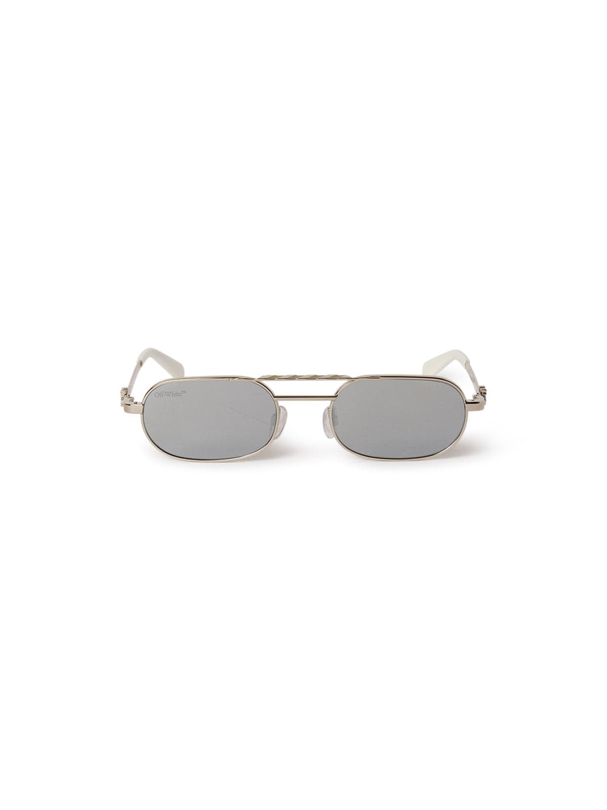 Off-White Baltimore: Silver sunglasses with mirror lenses