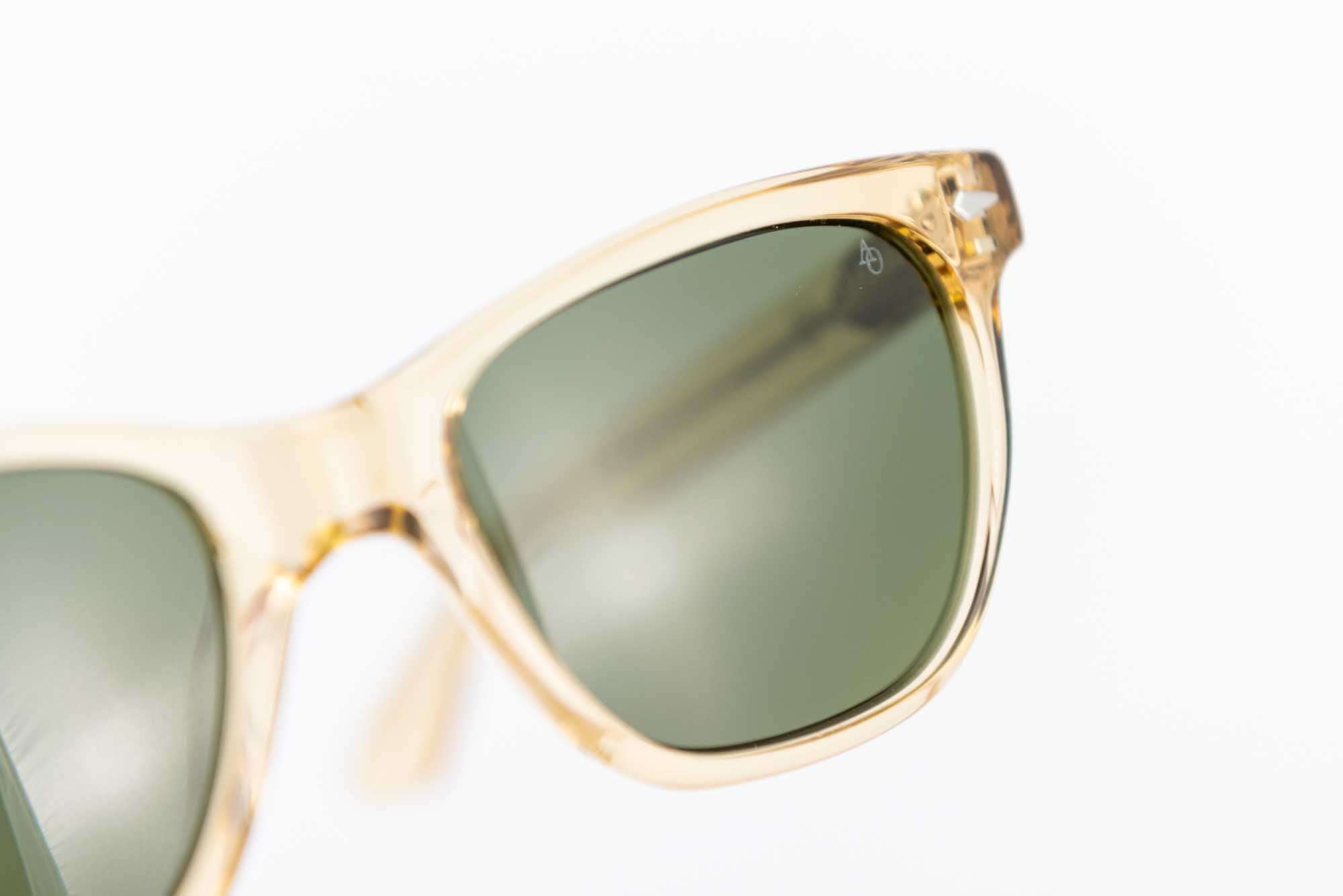 American Optical Saratoga: wayfarer model glasses in champagne