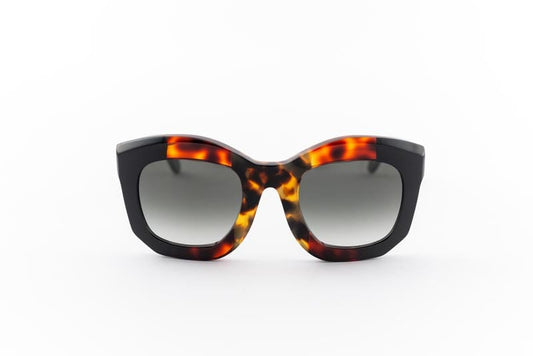 Kuboraum: Maske B2 HH ES - Spectaclo.com - eyewear store - Occhiali da sole - 49 / Bicolore nero-Marrone / Oversize