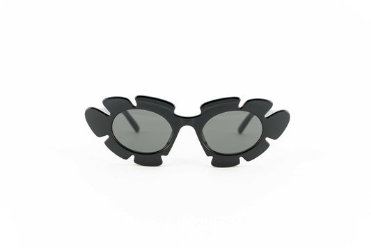Loewe: Occhiale da sole a fiore in nylon iniettato nero - Spectaclo.com - eyewear store - Occhiali da sole -