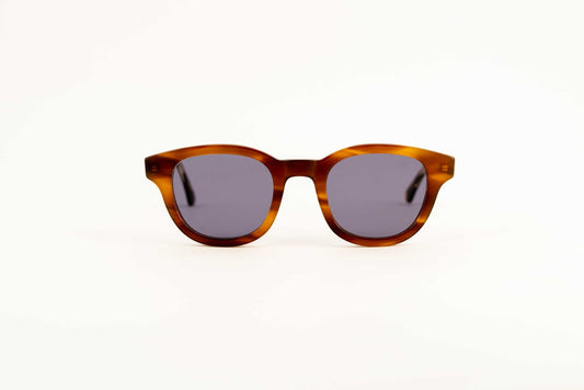 Masunaga occhiale da sole: 071 Brown #13 - Spectaclo.com - eyewear store - Occhiali da sole - 47 / Marrone / Titanio - Acetato