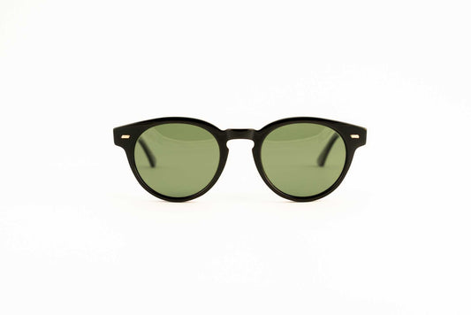 Masunaga occhiale da sole nero 076 #19 - Spectaclo.com - eyewear store - Occhiali da sole - 49 / Nero / Pantos