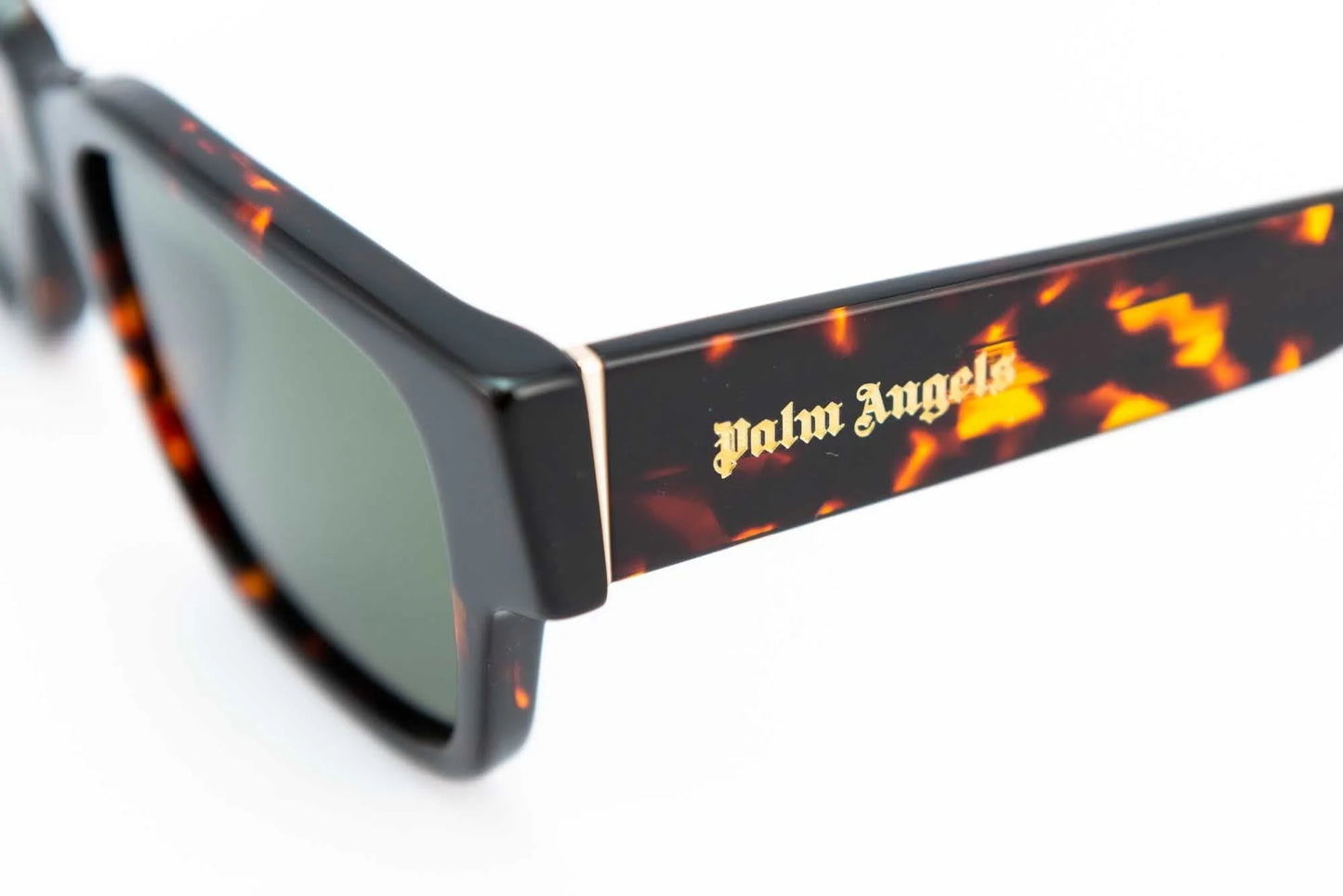 Palm Angels occhiale da sole avana rettangolare Newport con lente verde - Spectaclo.com - eyewear store - Occhiali da sole -